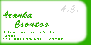 aranka csontos business card